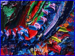 African Mask Oil? Painting? Realism Art? Signed Vintage Original? Expressionist Pop