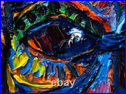 African Mask Oil? Painting? Realism Art? Signed Vintage Original? Expressionist Pop