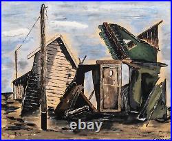 After Karl Fortress Gouache, Ink and Watercolor, Signed Illegibly, 1954