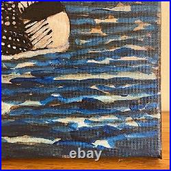 Alan Lofsness Acrylic Painting LOON Art 11 x 14 FREE Shipping