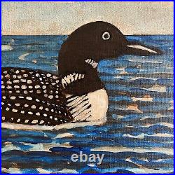 Alan Lofsness Acrylic Painting LOON Art 11 x 14 FREE Shipping