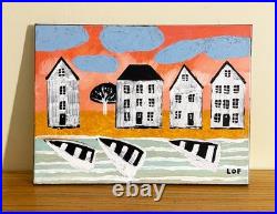Alan Lofsness Mixed-Media/Collage Scandinavian Landscape Art 14 x 18 in