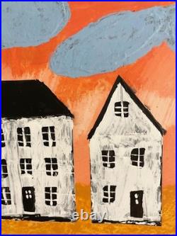 Alan Lofsness Mixed-Media/Collage Scandinavian Landscape Art 14 x 18 in