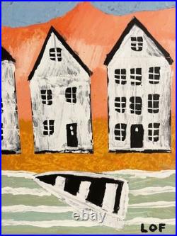 Alan Lofsness Mixed-Media/Collage Scandinavian Landscape Art 14 x 18 in