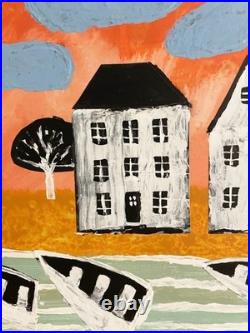 Alan Lofsness Mixed-Media/Collage Scandinavian Landscape Art 14 x 18 in