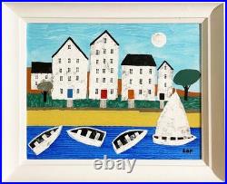 Alan Lofsness Mixed-Media/Collage Scandinavian Landscape Art 16 x 20 in