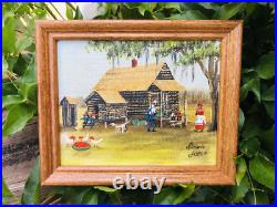 Almarie P. Little (1923-2002) Louisiana Folk Art Acrylic Painting