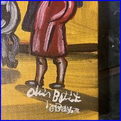 Alvin Batiste Oil on Canvas Folk Art Painting-2003-The Soul Food Cafe