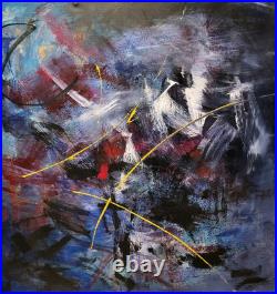 Amazing Abstract Acrylic On Canvas Artwork Large Modern Contemporary