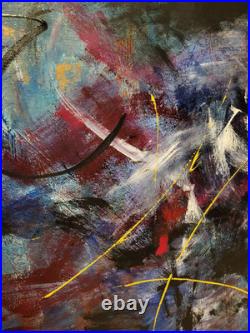 Amazing Abstract Acrylic On Canvas Artwork Large Modern Contemporary