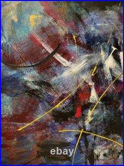Amazing Abstract Acrylic On Canvas Artwork Large Modern Contemporary