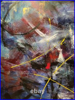 Amazing Abstract Acrylic On Canvas Artwork Large Modern Contemporary