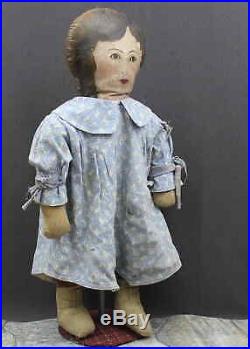 American Folk Art Oil Painted Rag Doll