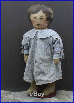 American Folk Art Oil Painted Rag Doll