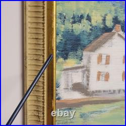 American Folk Art Painting Landscape Blue Ridge Mountain Framed Signed Max Kravt