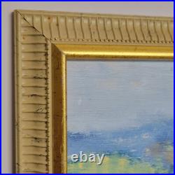 American Folk Art Painting Landscape Blue Ridge Mountain Framed Signed Max Kravt