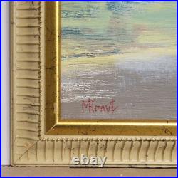 American Folk Art Painting Landscape Blue Ridge Mountain Framed Signed Max Kravt