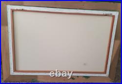 American Folk Painting Custom Art Frame Signed Huntington Canvas Country Cows American Folk Painting Custom Art Frame Signed Huntington Canvas Country Cows