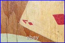 Americana Folk Art Native American Indian Chief Playing Cards Portrait Painting