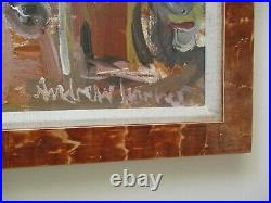 Andrew Turner Painting African American Listed Portrait Bar Black Americana Rare