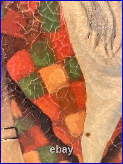 Anthropomorphic Vintage Big Oil On Canvas Dog Fishing Signed Hamilton 30x41 OOAK Anthropomorphic Vintage Big Oil On Canvas Dog Fishing Signed Hamilton 30x41 OOAK