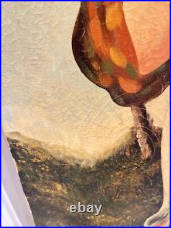 Anthropomorphic Vintage Big Oil On Canvas Dog Fishing Signed Hamilton 30x41 OOAK Anthropomorphic Vintage Big Oil On Canvas Dog Fishing Signed Hamilton 30x41 OOAK