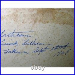 Antique 1800s Bill Latham Family Painting Portrait of a Couple from 1898 22'x18