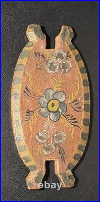 Antique 1840-50's Swedish Folk Art Painted Bentwood Svepask Tine Box