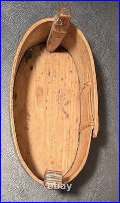 Antique 1840-50's Swedish Folk Art Painted Bentwood Svepask Tine Box