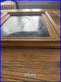 Antique 1853 Folk Art Portrait Pair 19th C Oil On Canvas Gilt Frames