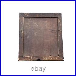 Antique 1859 Folk Art Watercolor Motto Painting Be Patient With the Little Ones