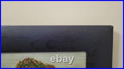 Antique 1888 Folk Art Baby Chicks Oil Painting on board, Signed Eleanor