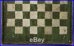 Antique 19thC American Folk Art Painted Game Board with Cut-Nails, No Reserve
