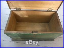 Antique 19th C American Folk Art Dovetailed Document Box with old original paint