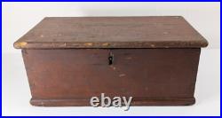 Antique 19th Century American Red Painted Document Box Primitive Folk Art Antique 19th Century American Red Painted Document Box Primitive Folk Art