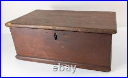 Antique 19th Century American Red Painted Document Box Primitive Folk Art Antique 19th Century American Red Painted Document Box Primitive Folk Art
