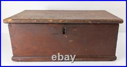 Antique 19th Century American Red Painted Document Box Primitive Folk Art Antique 19th Century American Red Painted Document Box Primitive Folk Art