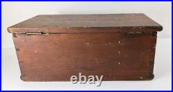 Antique 19th Century American Red Painted Document Box Primitive Folk Art Antique 19th Century American Red Painted Document Box Primitive Folk Art