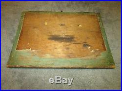 Antique 19th Century Folk Art Painted Game Board Chinese Checkers Thick Wood
