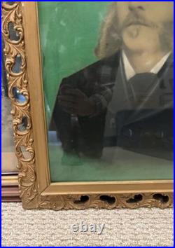 Antique 19th Hand Painted Portrait Man Mutton Chops Folk Art Oil Canvas Frame Antique 19th Hand Painted Portrait Man Mutton Chops Folk Art Oil Canvas Frame