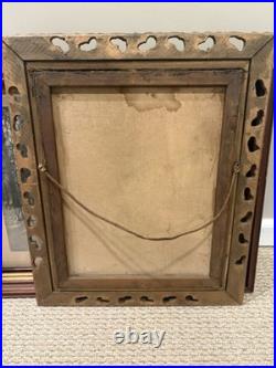 Antique 19th Hand Painted Portrait Man Mutton Chops Folk Art Oil Canvas Frame Antique 19th Hand Painted Portrait Man Mutton Chops Folk Art Oil Canvas Frame