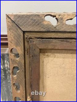 Antique 19th Hand Painted Portrait Man Mutton Chops Folk Art Oil Canvas Frame Antique 19th Hand Painted Portrait Man Mutton Chops Folk Art Oil Canvas Frame