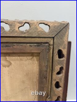 Antique 19th Hand Painted Portrait Man Mutton Chops Folk Art Oil Canvas Frame Antique 19th Hand Painted Portrait Man Mutton Chops Folk Art Oil Canvas Frame