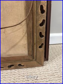 Antique 19th Hand Painted Portrait Man Mutton Chops Folk Art Oil Canvas Frame Antique 19th Hand Painted Portrait Man Mutton Chops Folk Art Oil Canvas Frame