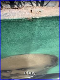 Antique 19th Hand Painted Portrait Man Mutton Chops Folk Art Oil Canvas Frame Antique 19th Hand Painted Portrait Man Mutton Chops Folk Art Oil Canvas Frame