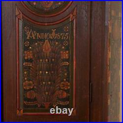 Antique 2 Door Hungarian Armoire with Original Folk Art Paint