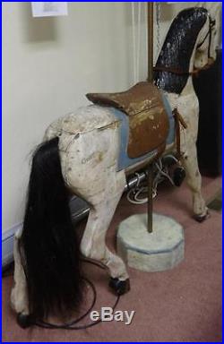 Antique American Folk Art Carousel Horse in Old Park Paint WOW