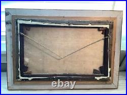 Antique British English Landscape Painting Family Hunt Folk Art 21.5 x 15 Antique British English Landscape Painting Family Hunt Folk Art 21.5 x 15