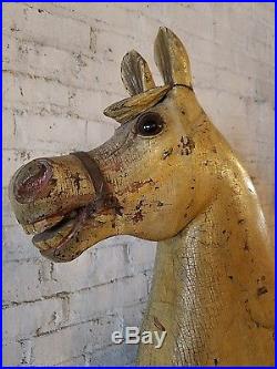 Antique Charles Dare Carved & Painted Carousel Horse Americana Folk Art