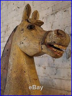 Antique Charles Dare Carved & Painted Carousel Horse Americana Folk Art